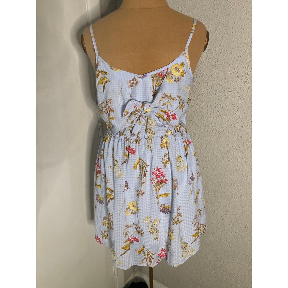 Speechless Blue Floral Mini Dress XS Coquette Girl Classic Preppy Costal Cowgirl